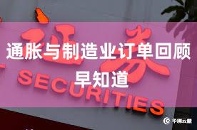 通胀与制造业订单回顾 早知道