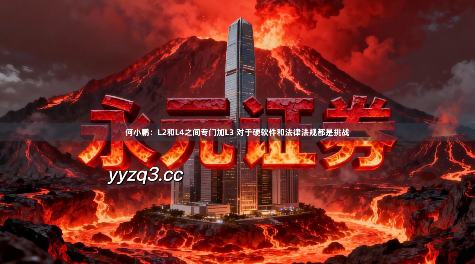 何小鹏：L2和L4之间专门加L3 对于硬软件和法律法规都是挑战